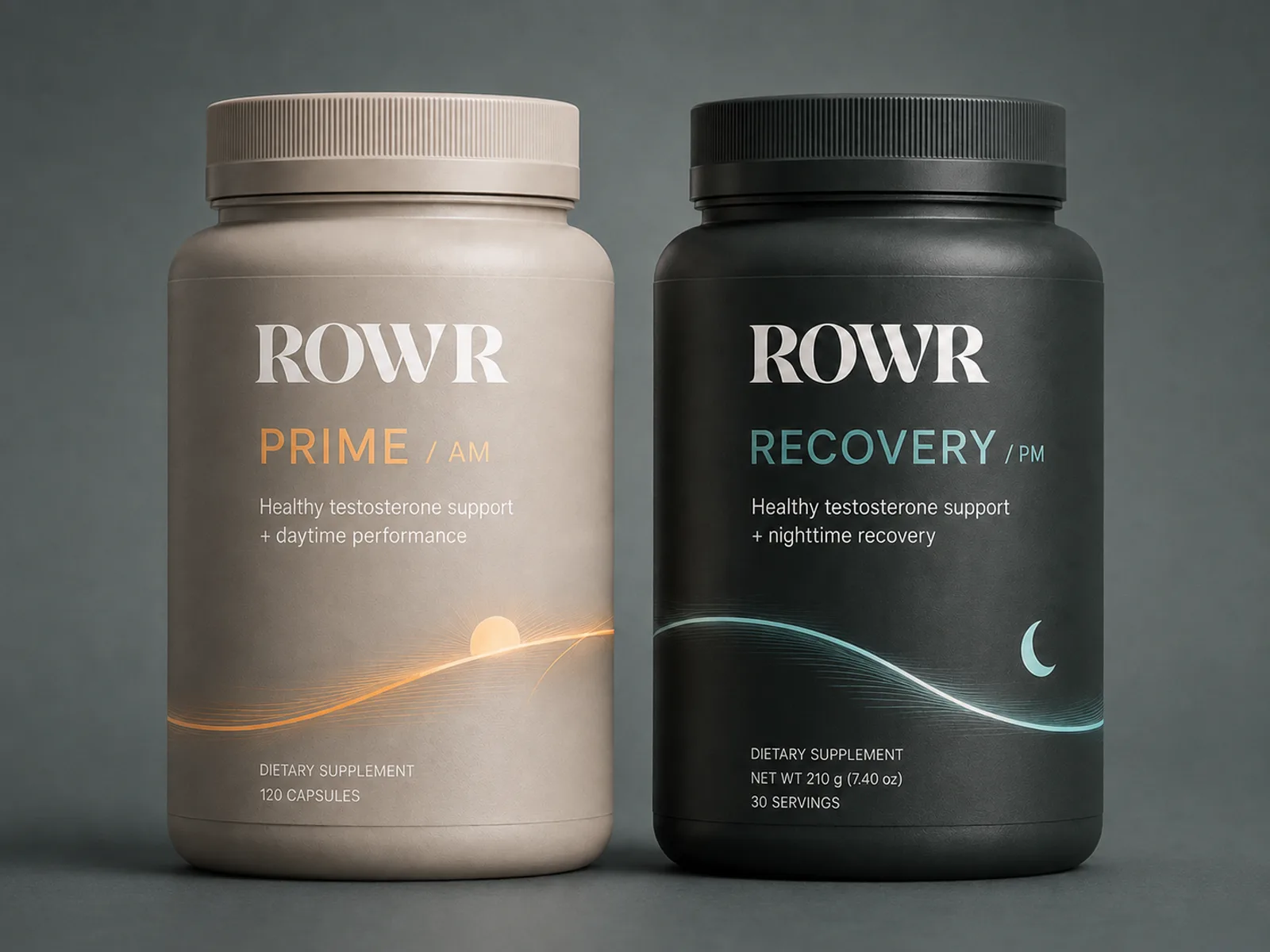 The 24H System: PRIME / AM and RECOVERY / PM jars side by side