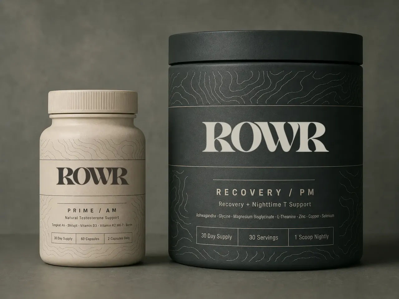 The 24H System — PRIME / AM capsules and RECOVERY / PM powder together